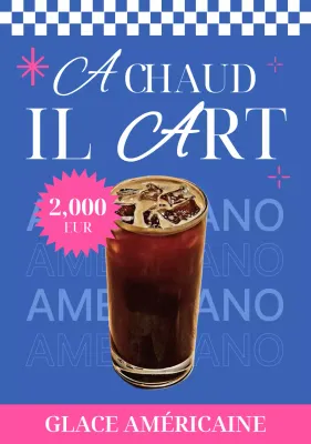 Publicité pour le café Blue Pop