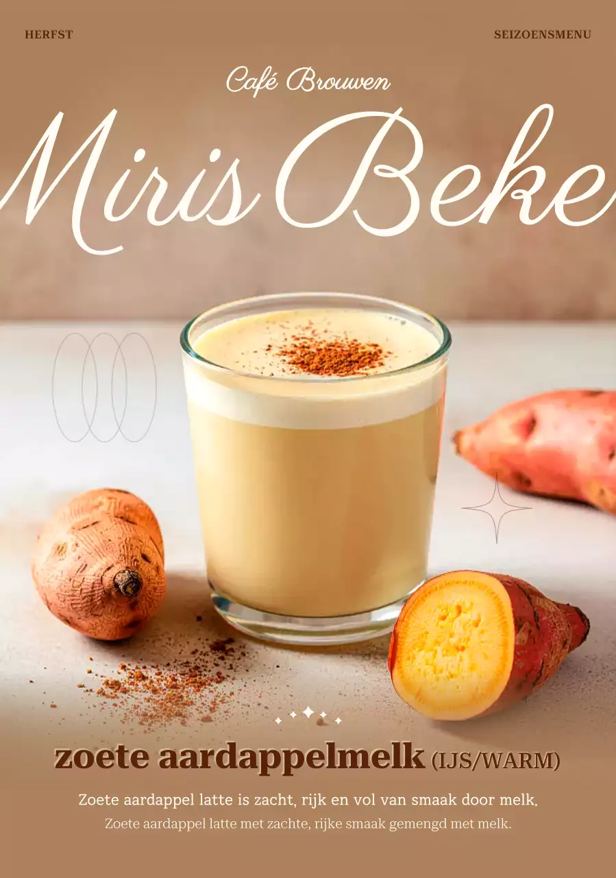 Beige Modern Latte Advertentie