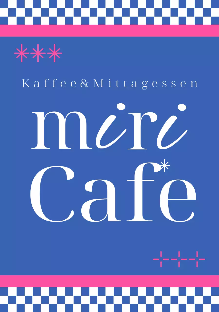 Blaue moderne Café-Werbung