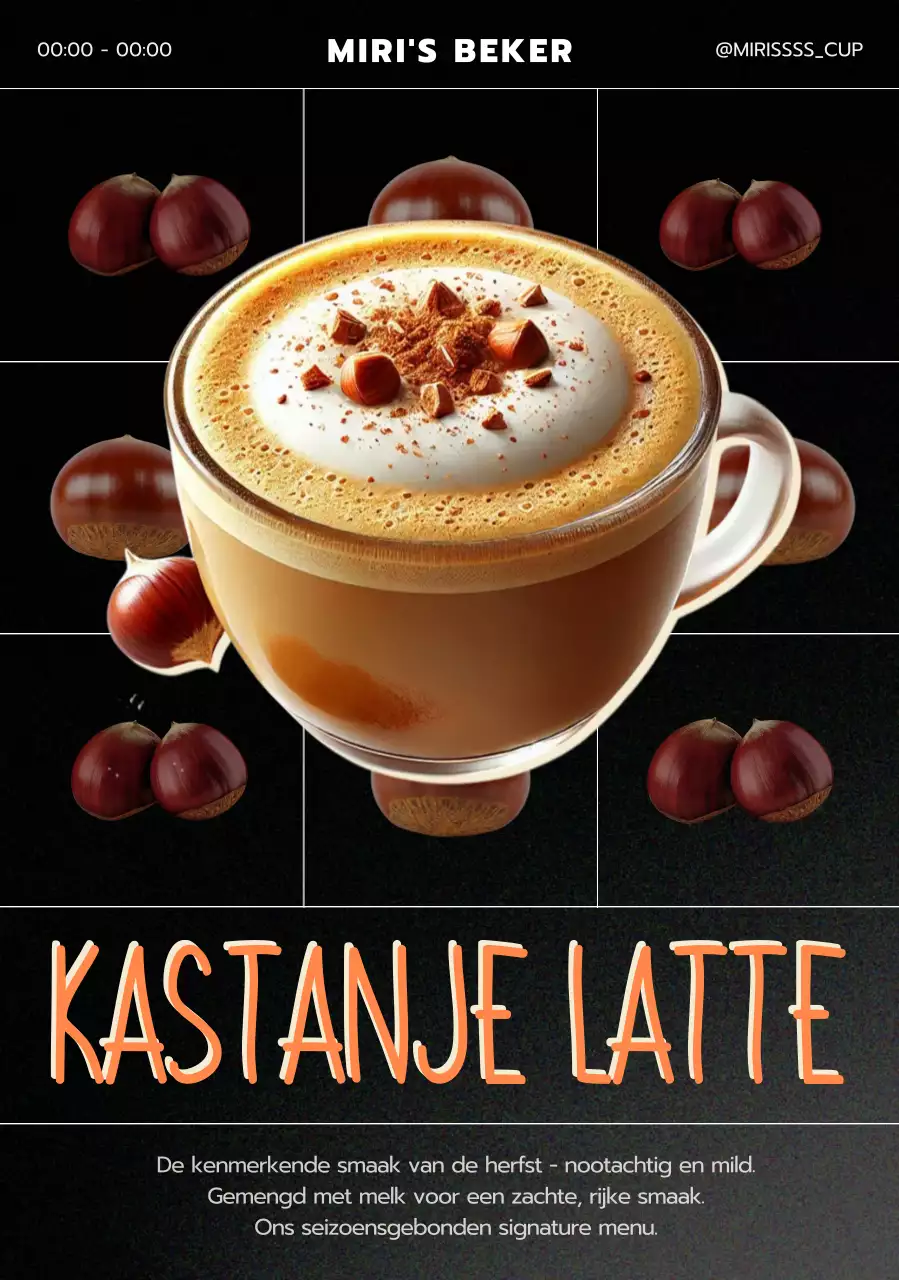 Advertentie voor bruine, eenvoudige drank