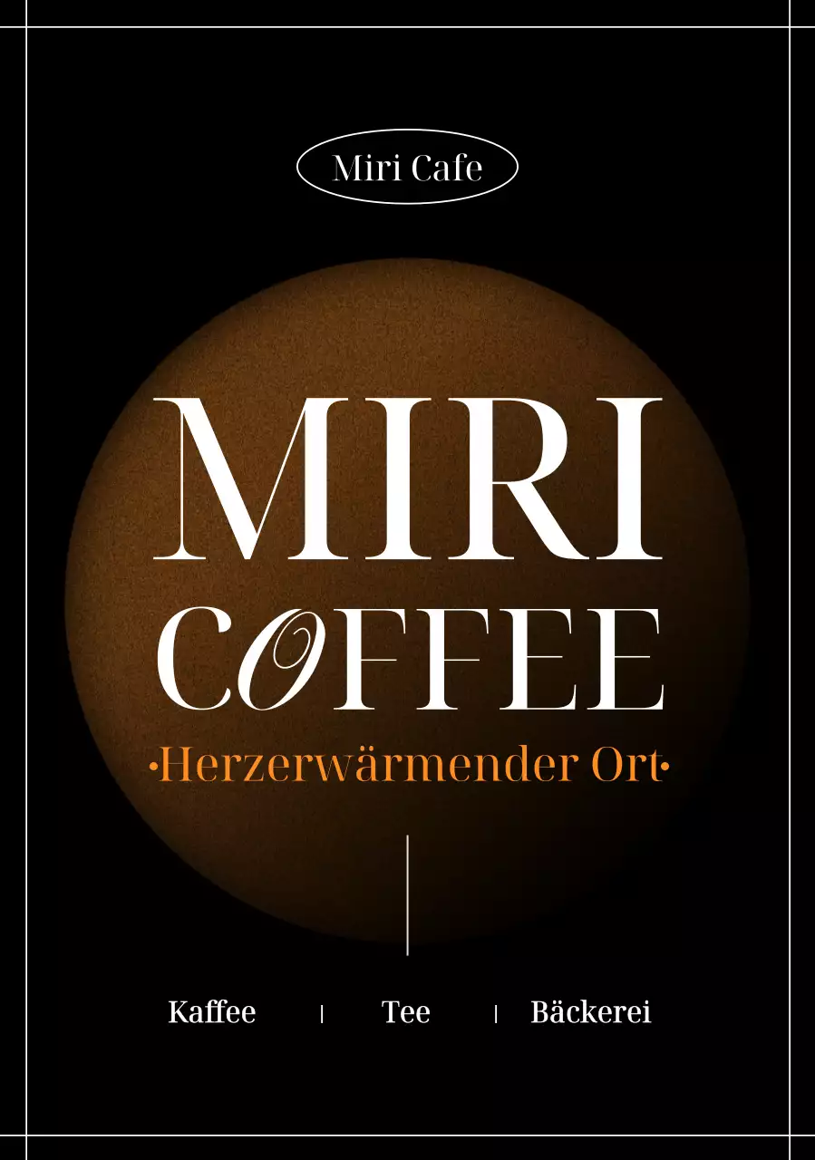 Schwarzes modernes Café-Logo