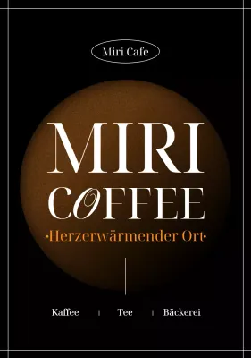 Schwarzes modernes Café-Logo