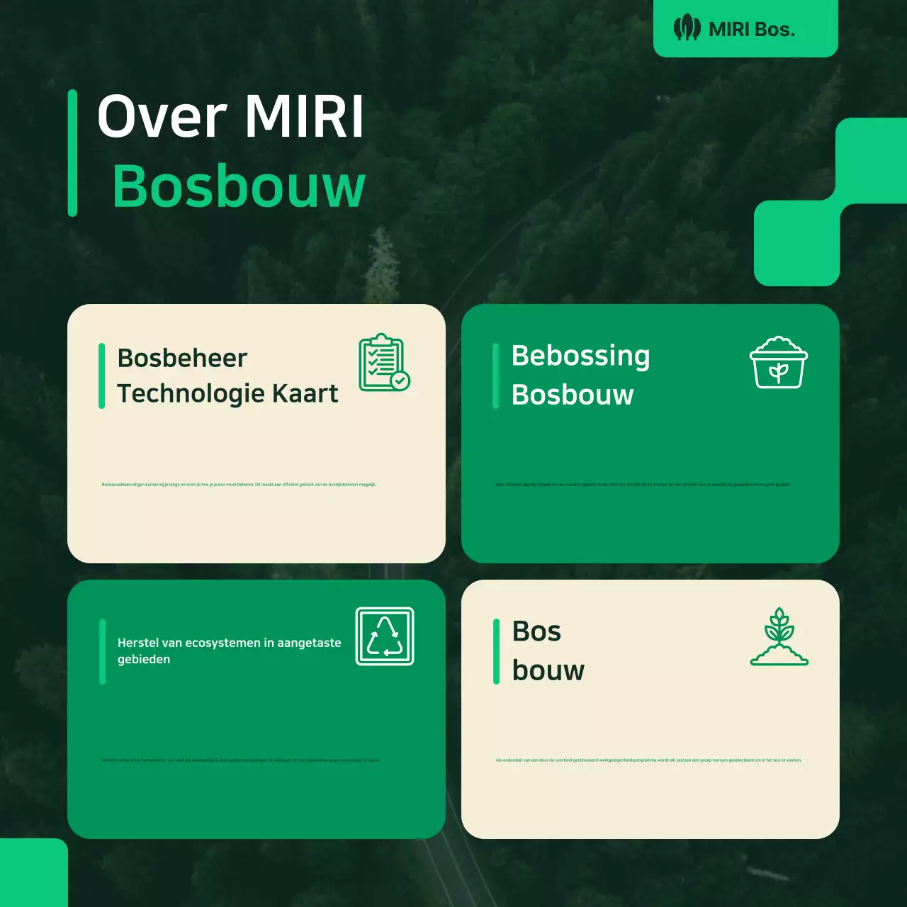 Groene natuurlijke omgevingsportefeuille