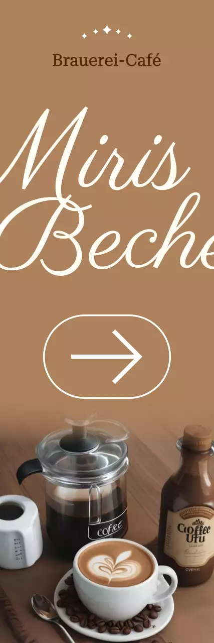 Werbung für Brown Modern Cafe