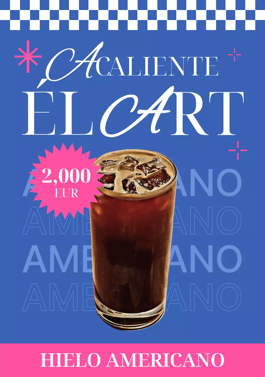 Anuncio de café Blue Pop