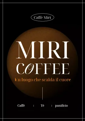 Logo del caffè moderno nero