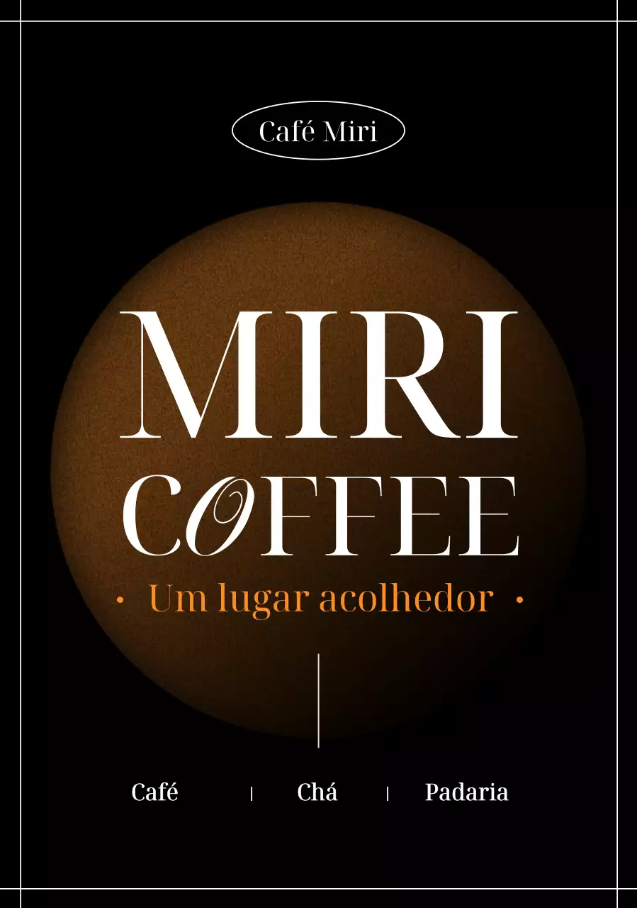 Logotipo preto moderno do café
