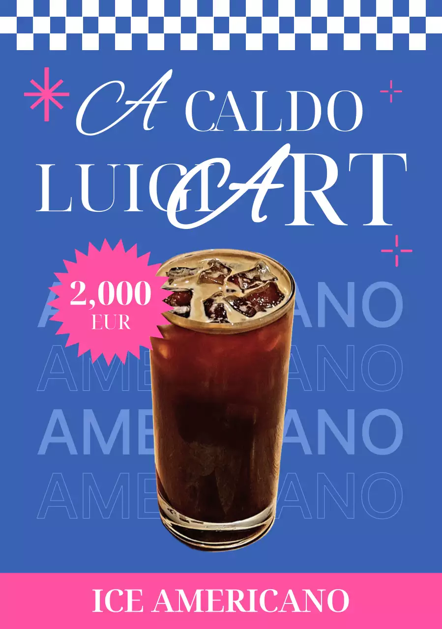 Pubblicità del caffè Blue Pop