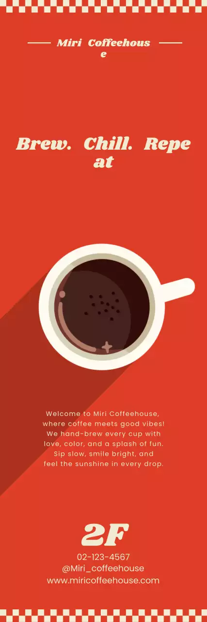 Red Retro Coffee Shop Advertisement