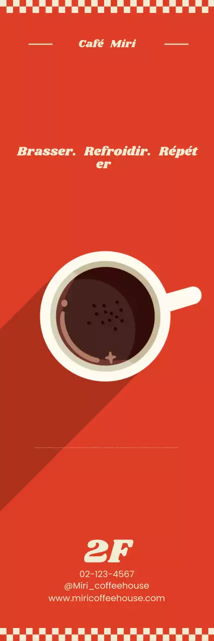 Publicité pour un café rétro rouge
