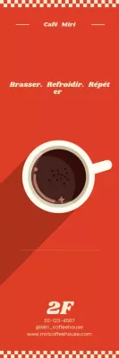 Publicité pour un café rétro rouge