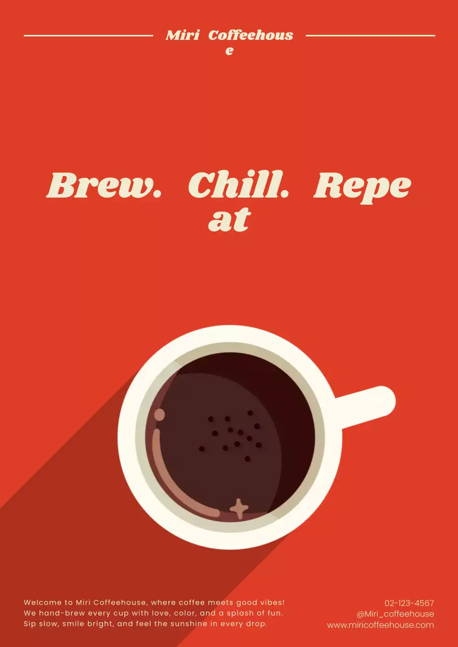 Iklan Kopi Modern Merah