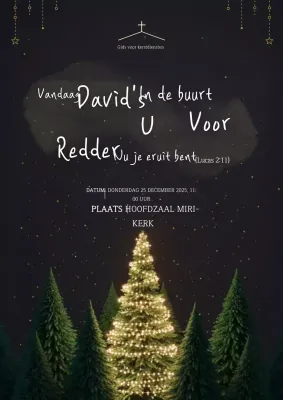 Zwarte Eenvoudige Kerstdienstgids