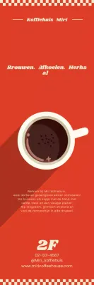 Rode Retro Koffiehuis Advertentie