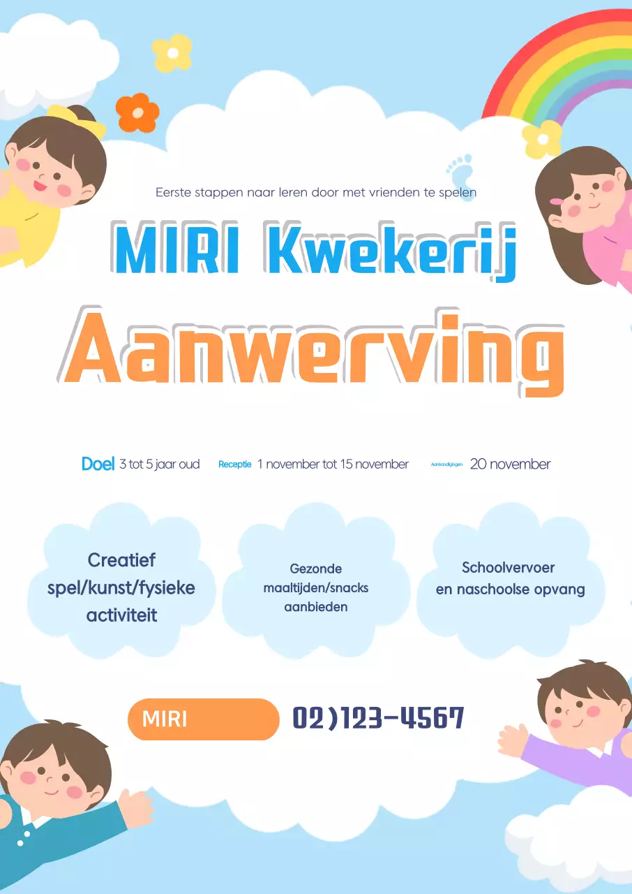 Werving Sky Blue Baby Daycare Center