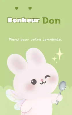 Promotion du mignon personnage vert