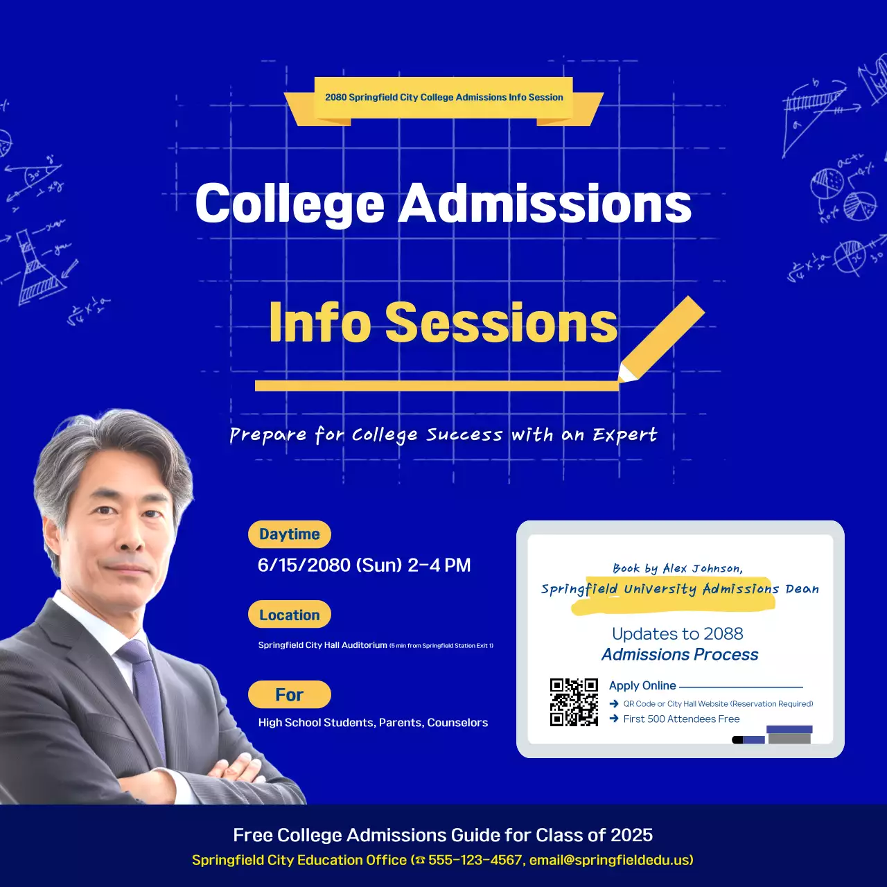 Promosi Sesi Briefing Pendidikan Modern Biru