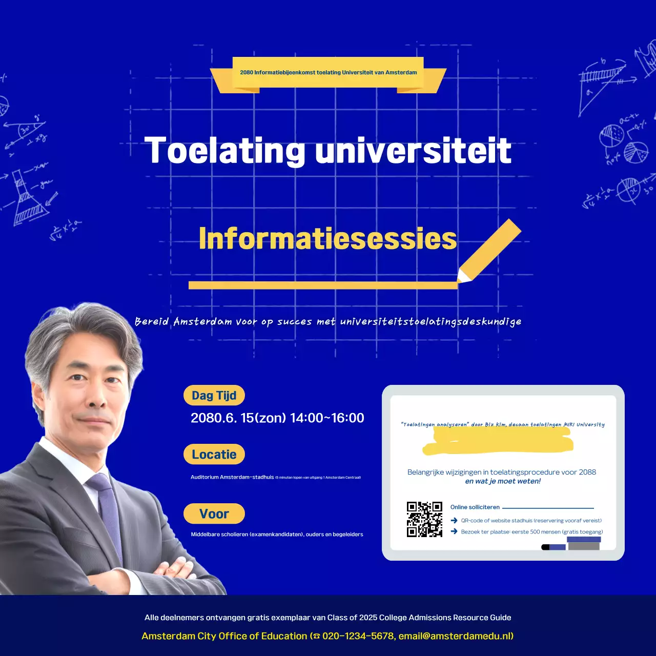 Promotie van de Blue Modern Education Briefingsessie