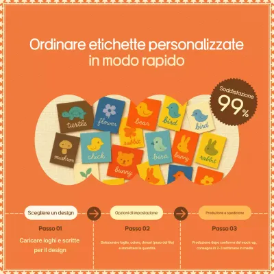 Guida alla produzione di etichette semplici arancioni