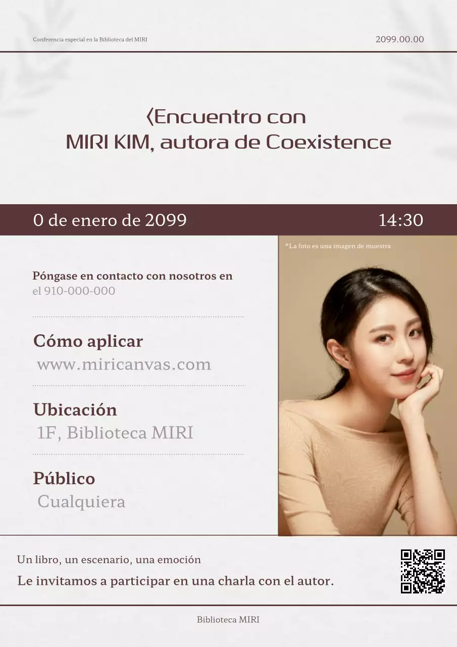 Guía de charlas sobre libros de la biblioteca moderna beige