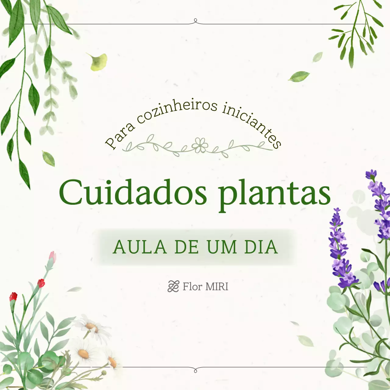 Guia de aulas de um dia sobre jardinagem verde e natural