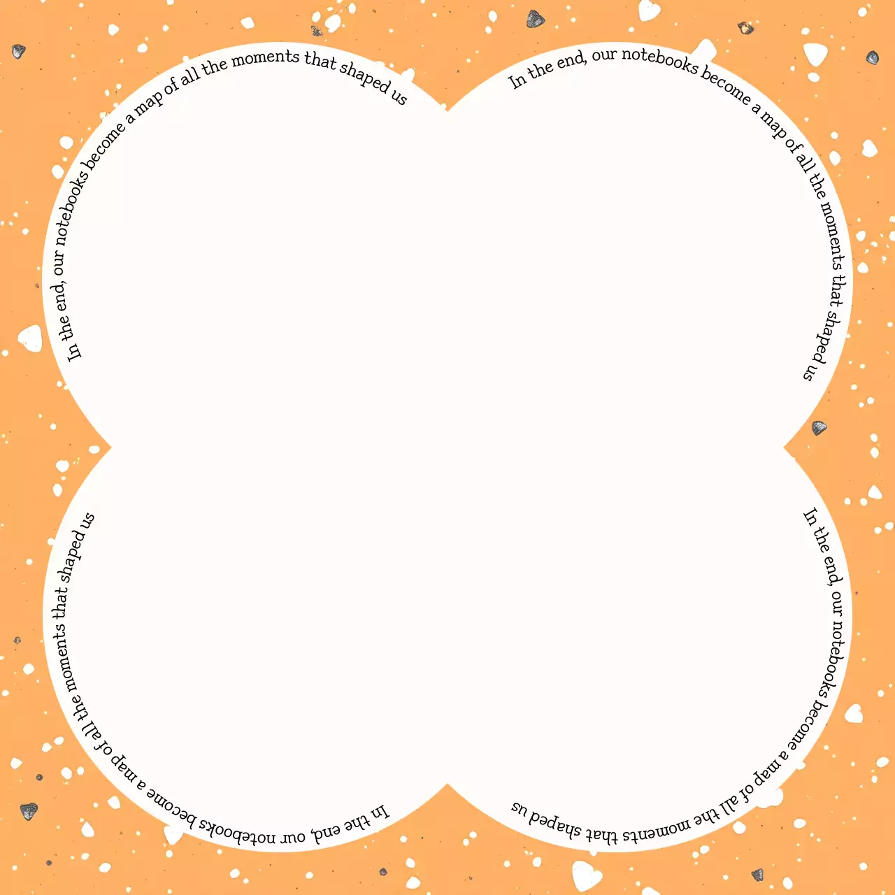 테라조 주황 심플 감성 디자인 프레임