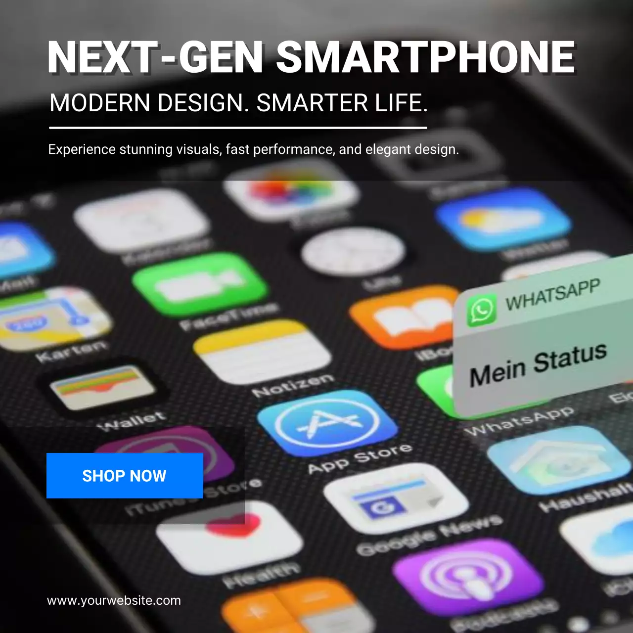 Technology Banner Smartphone Product Ad Template for Modern Tech Promotion