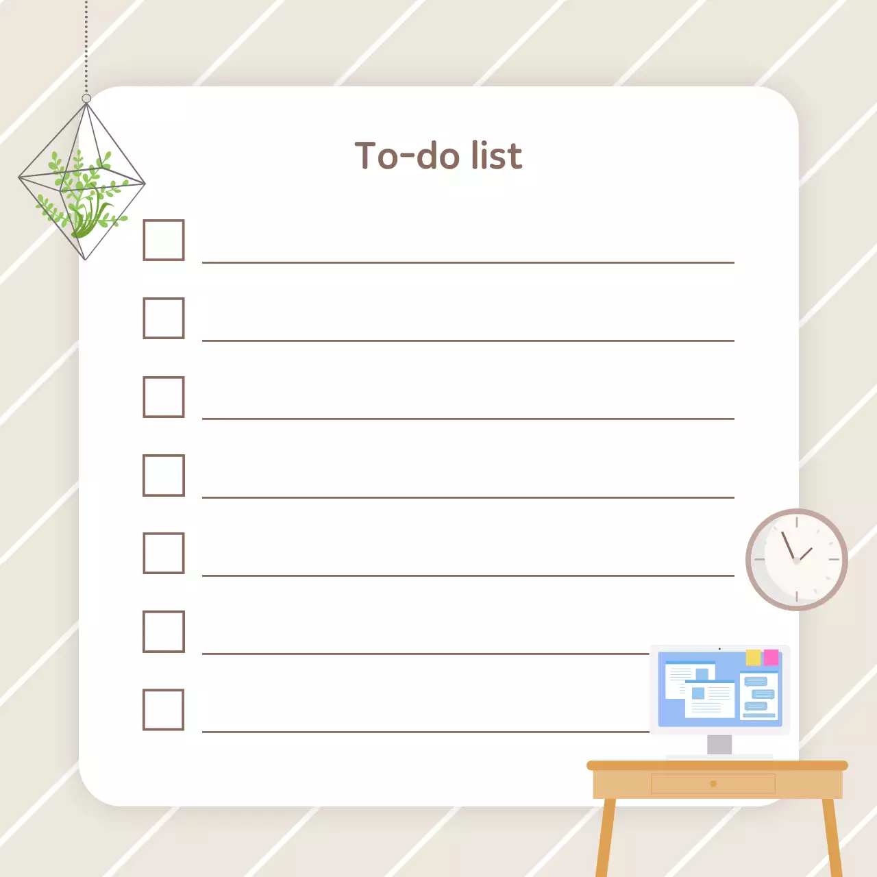 Perencana Produktivitas Minimalis Beige