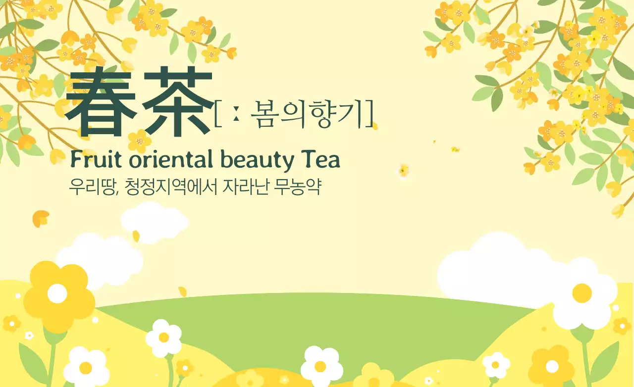 노랑 아기자기한 차 광고