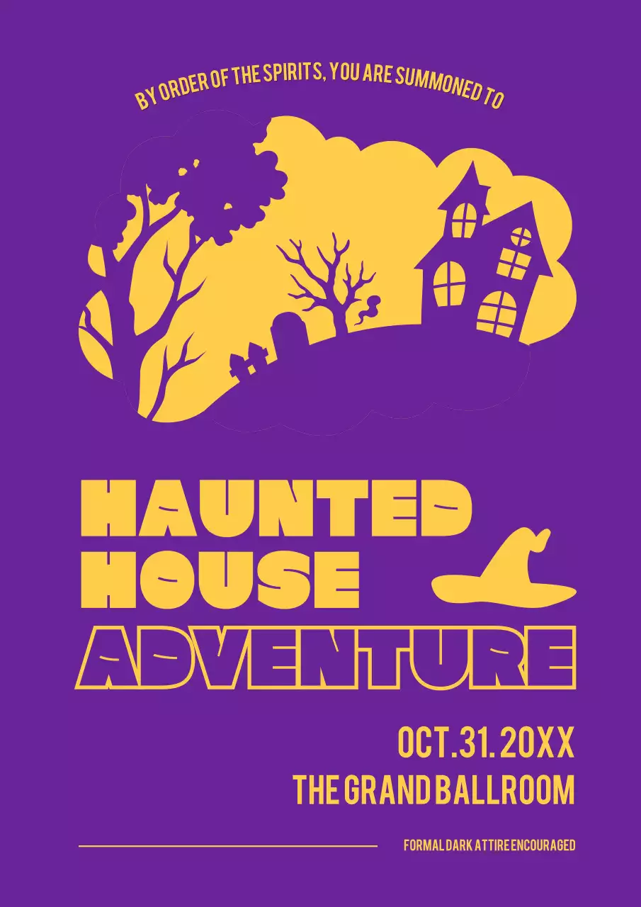 Modern Purple Adventure-Themed Halloween Promotion
