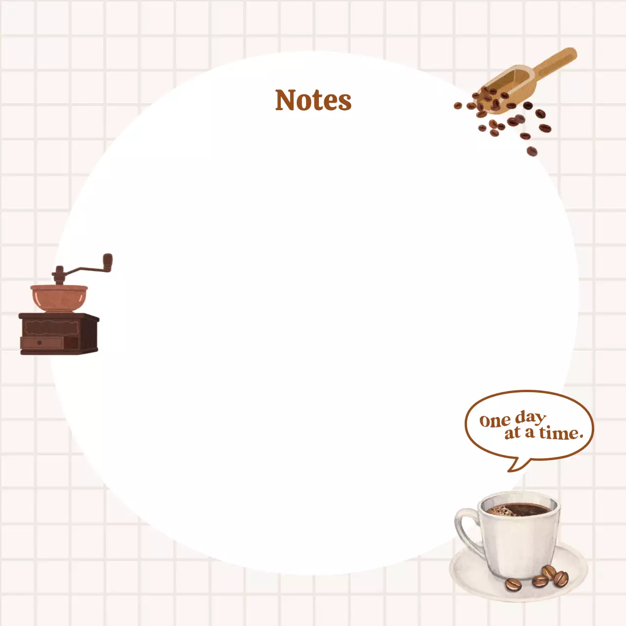 Perencana Catatan Rustic Coklat