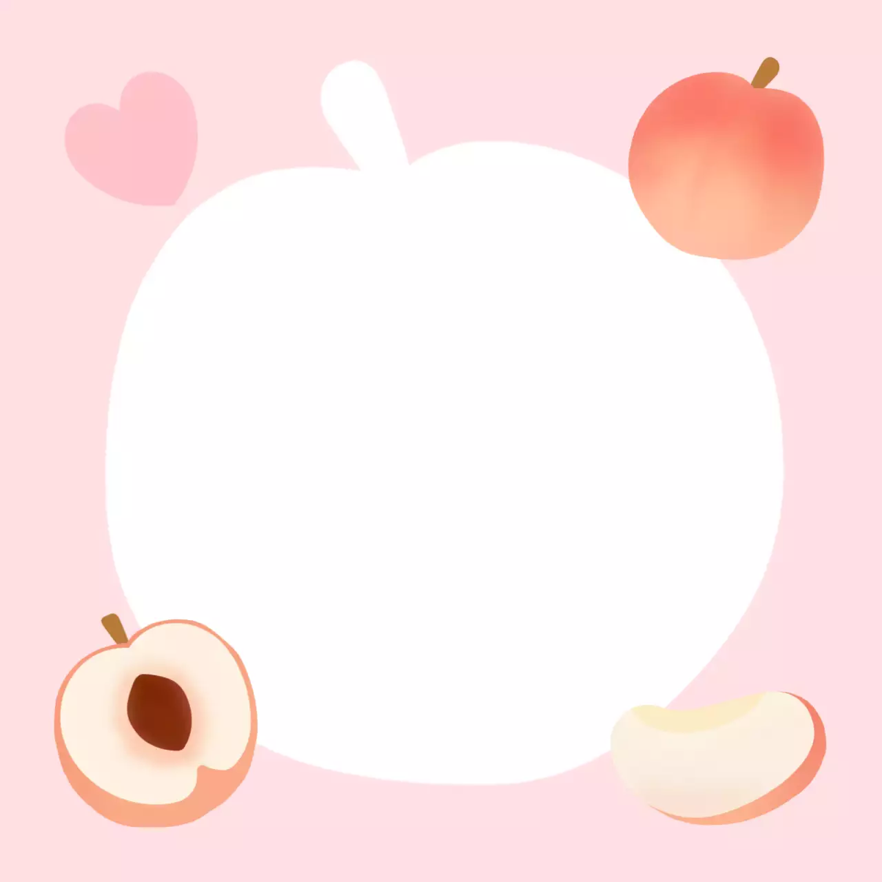 핑크 아기자기한 포토프레임 디자인