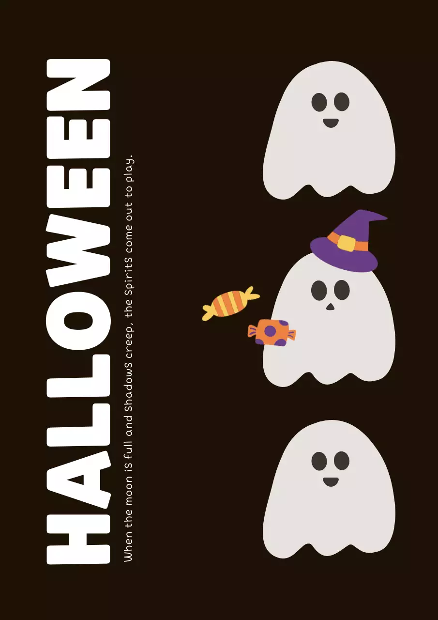 귀여운 힙한 유령 할로윈 장식