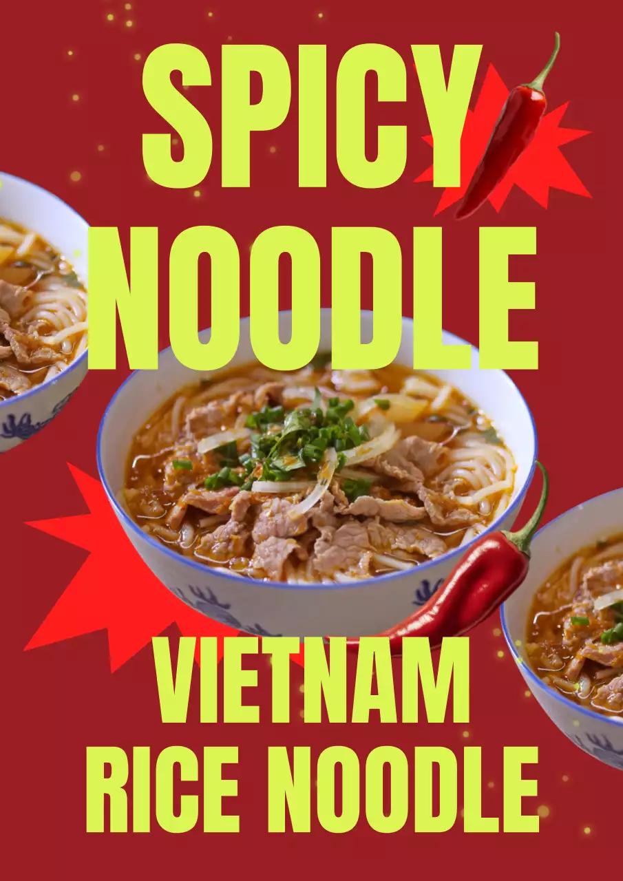 빨강 팝 쌀국수 홍보