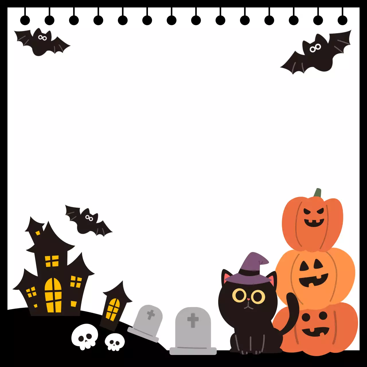 주황 아기자기한 할로윈