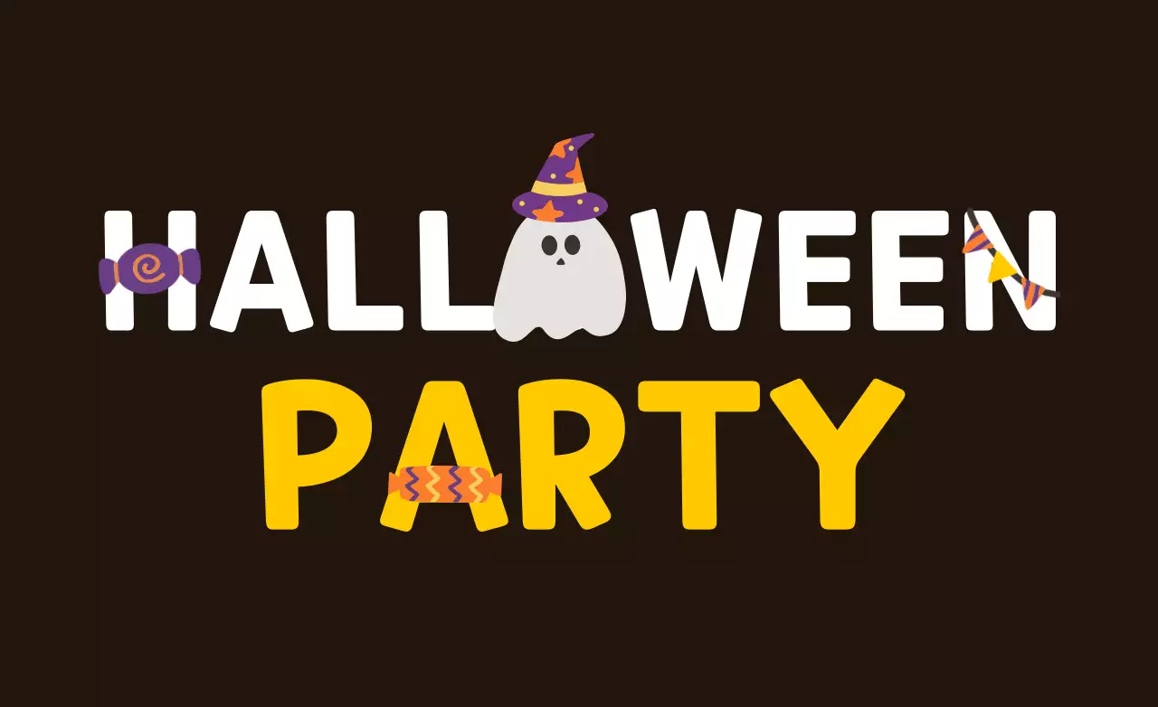 아기자기한 할로윈 파티 글자 문구 장식