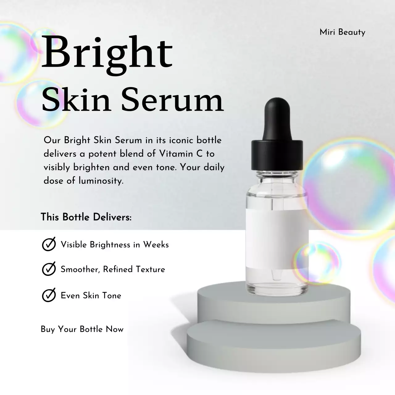 회색 모던 스킨케어 제품 홍보