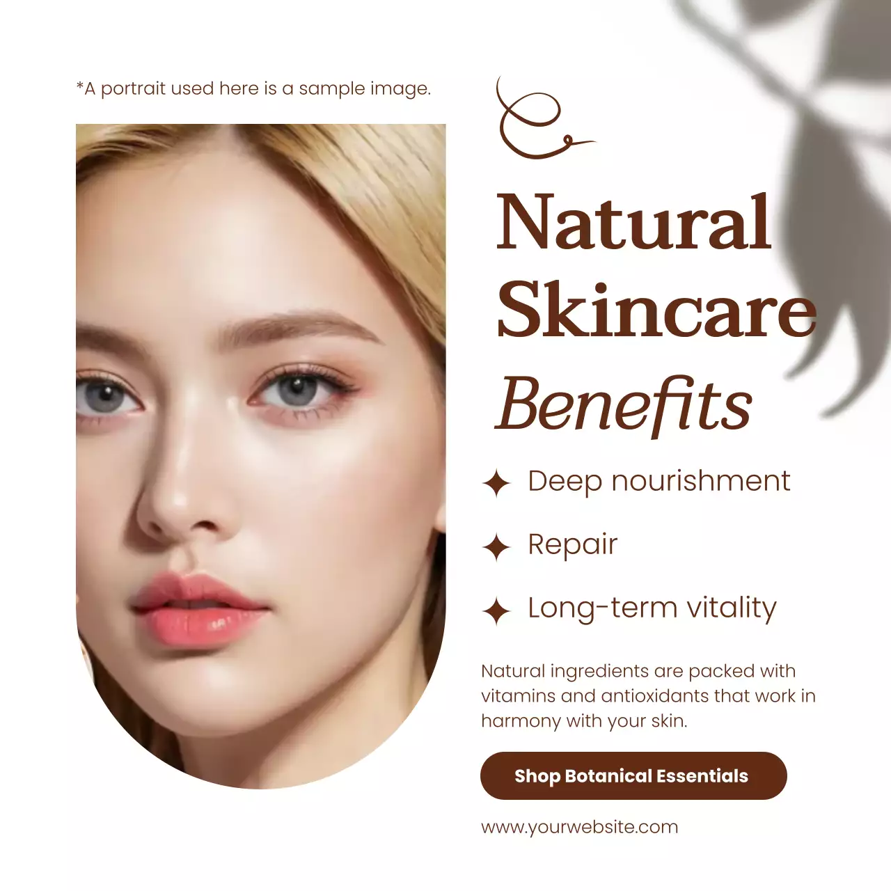 베이지 모던 스킨케어 광고