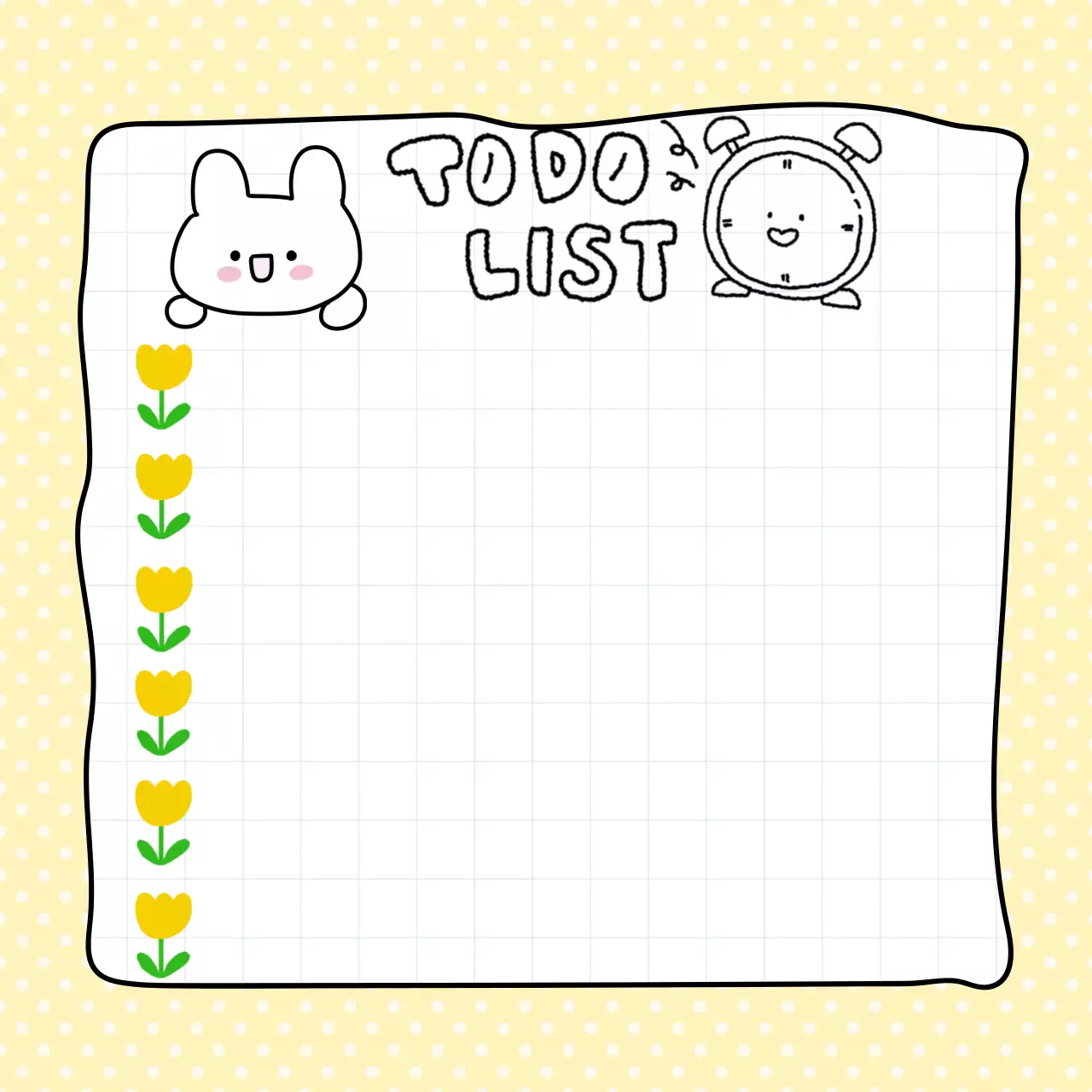노랑 아기자기한 투두 리스트