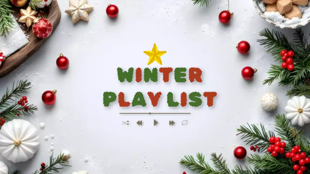 red festive winter playlist