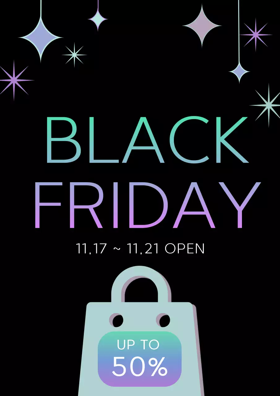 검정 모던 블랙프라이데이 프로모션