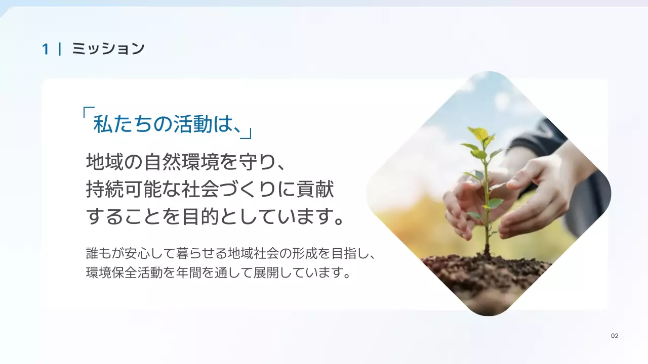 白 シンプル 環境 報告書 プレゼンテーション