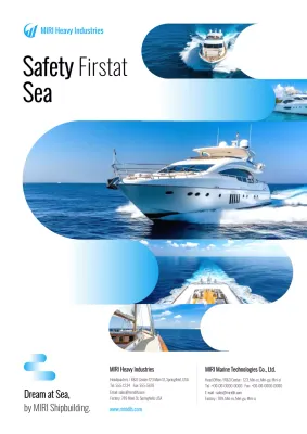 blue modern yacht promotion