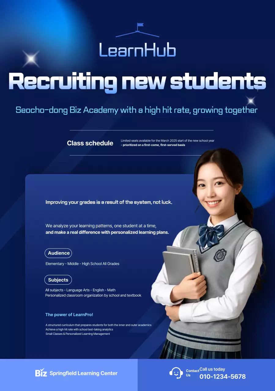 Blue Modern Academy Recruitment