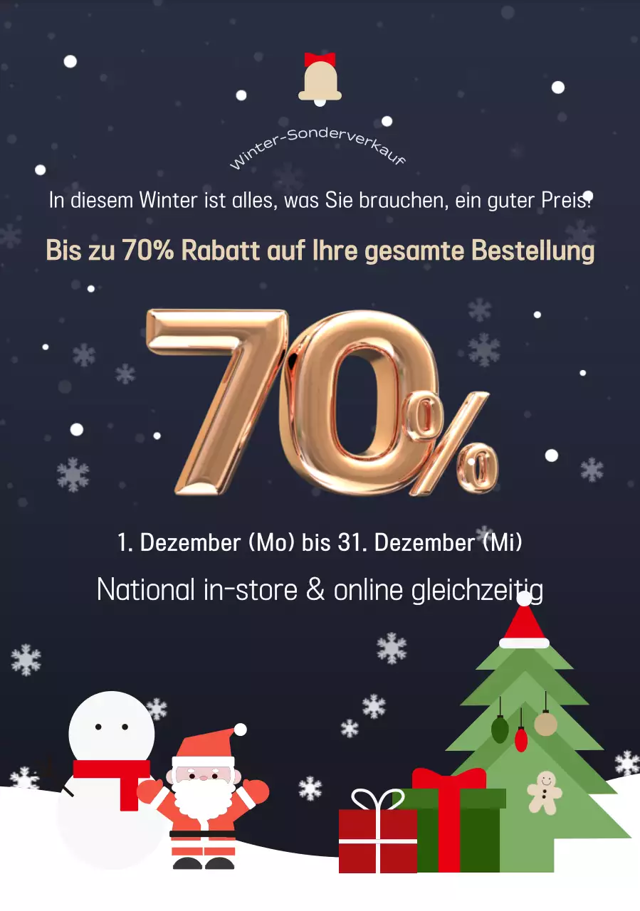 Black Simple Winter Sale Event