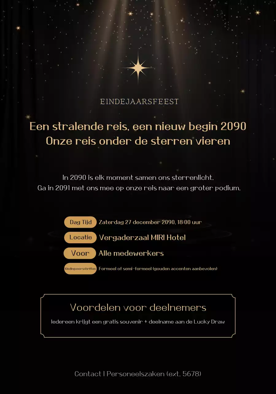 Zwart luxe eindejaarsfeest
