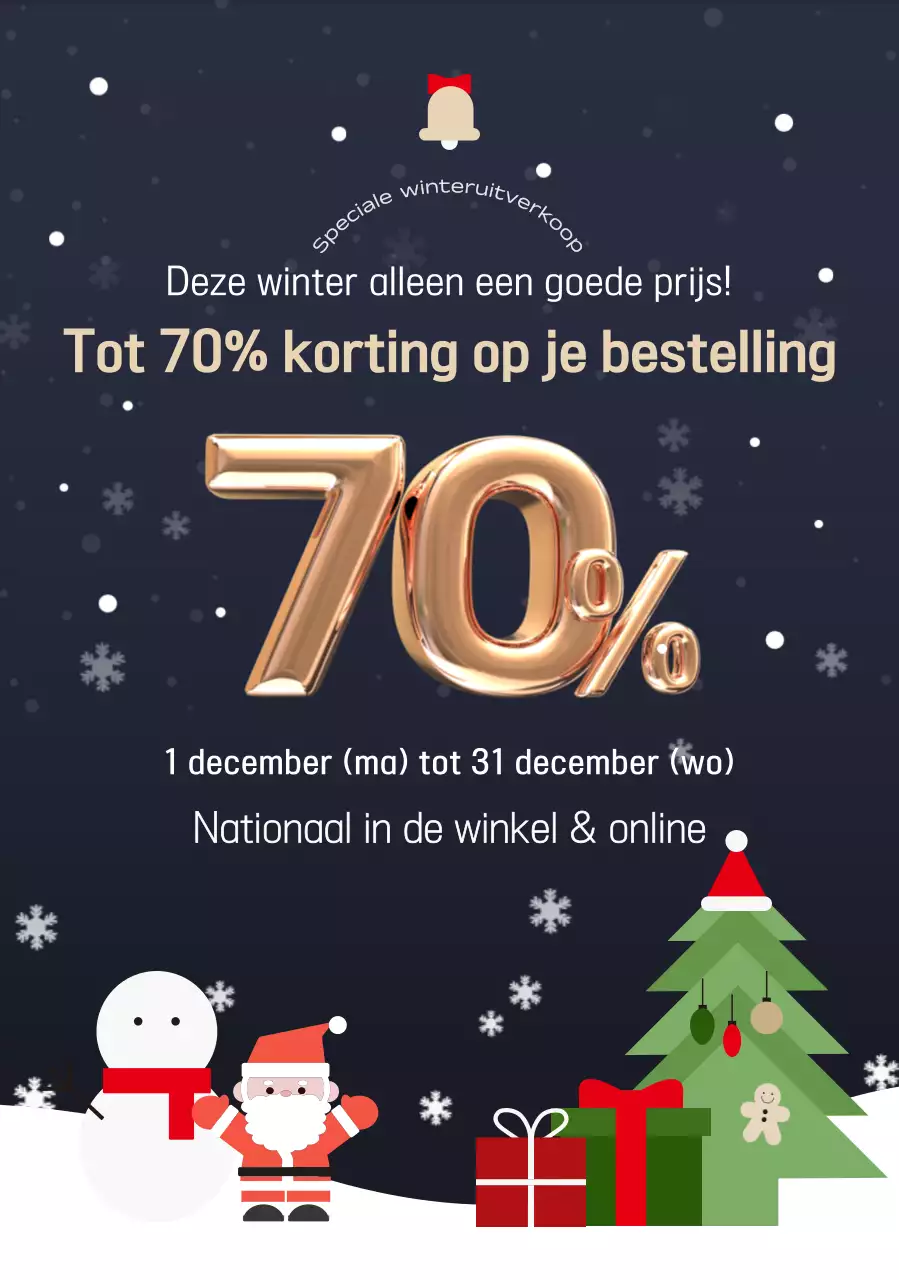 Black Simple Winter Sale-evenement