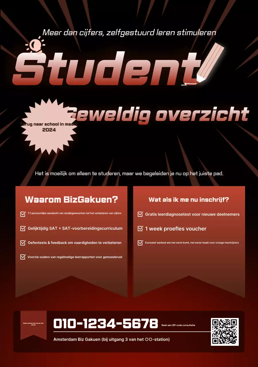 Rood gemarkeerde wervingskennisgeving van de academie