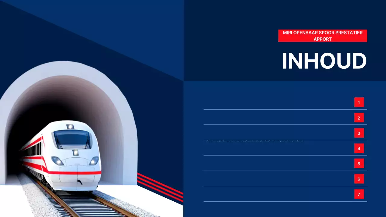 Blue Modern Railway Prestatierapport