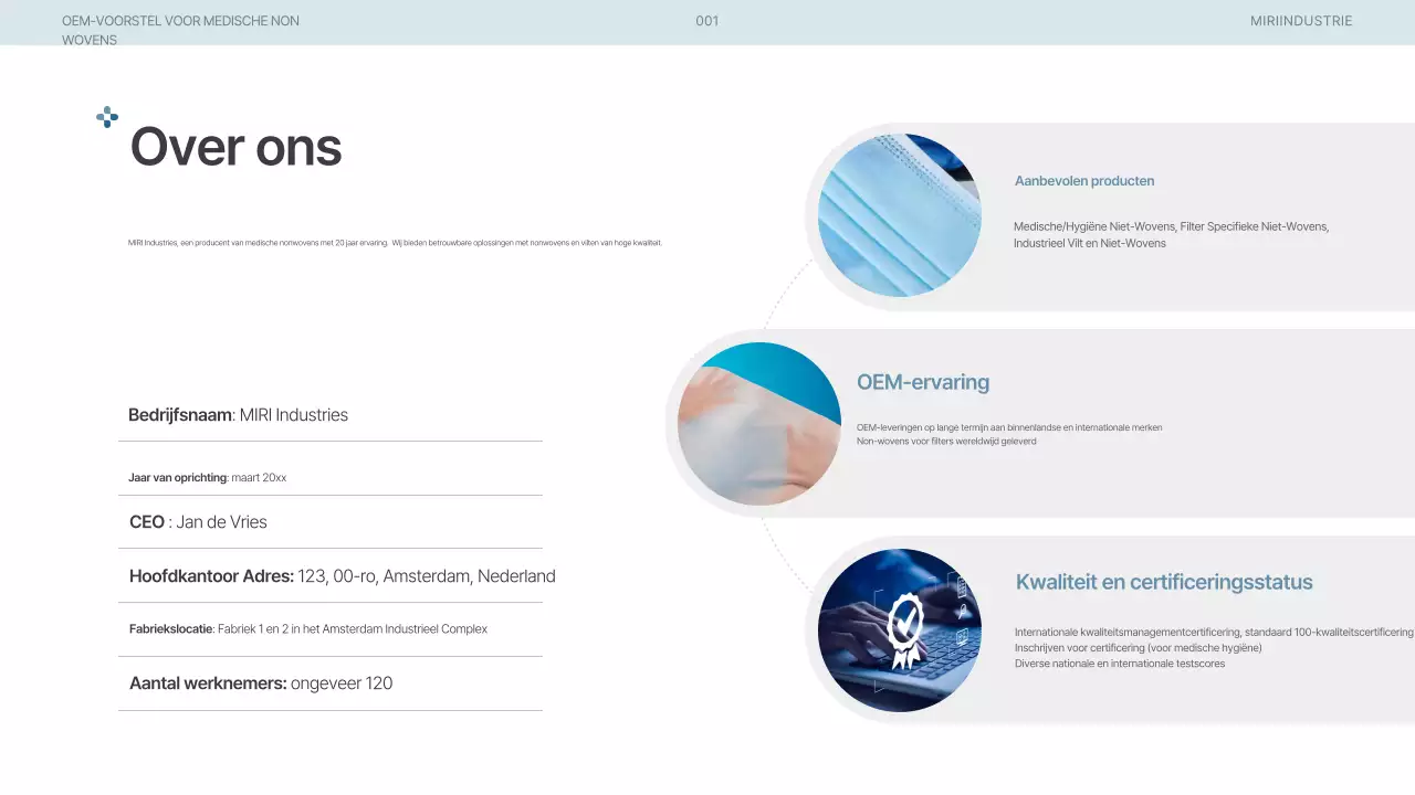 Voorstel voor moderne medische benodigdheden in hemelsblauw